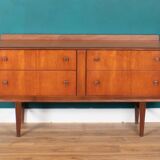 Commode rétro en teck des années 1960, meuble TV, buffet