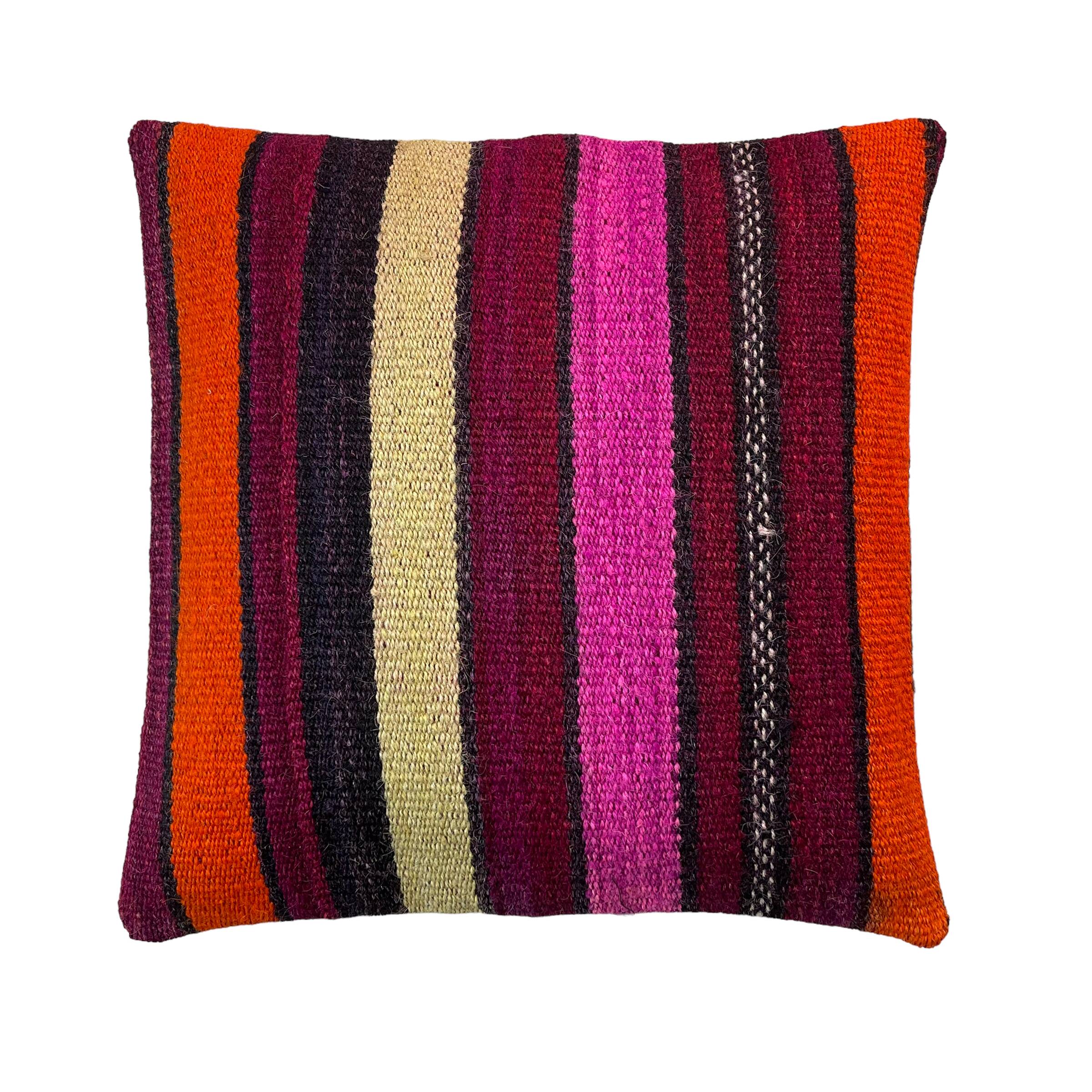 Vintage turkish kilim cushion cover , 40 x 40 cm