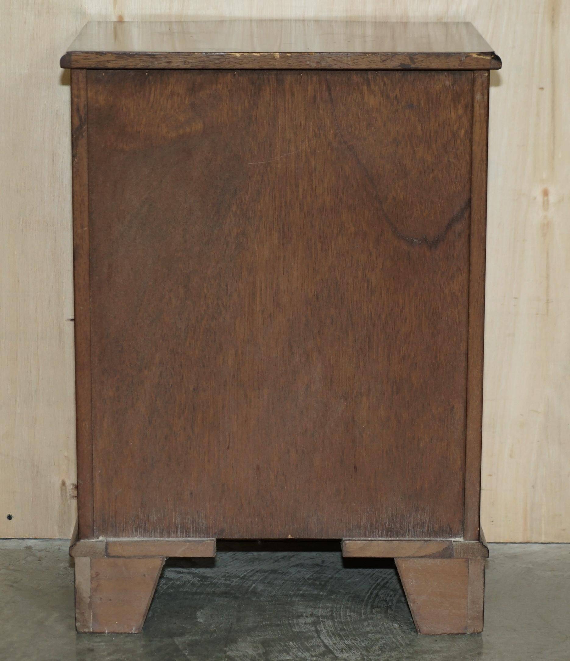 Vintage serpentine front hardwood chest of drawers