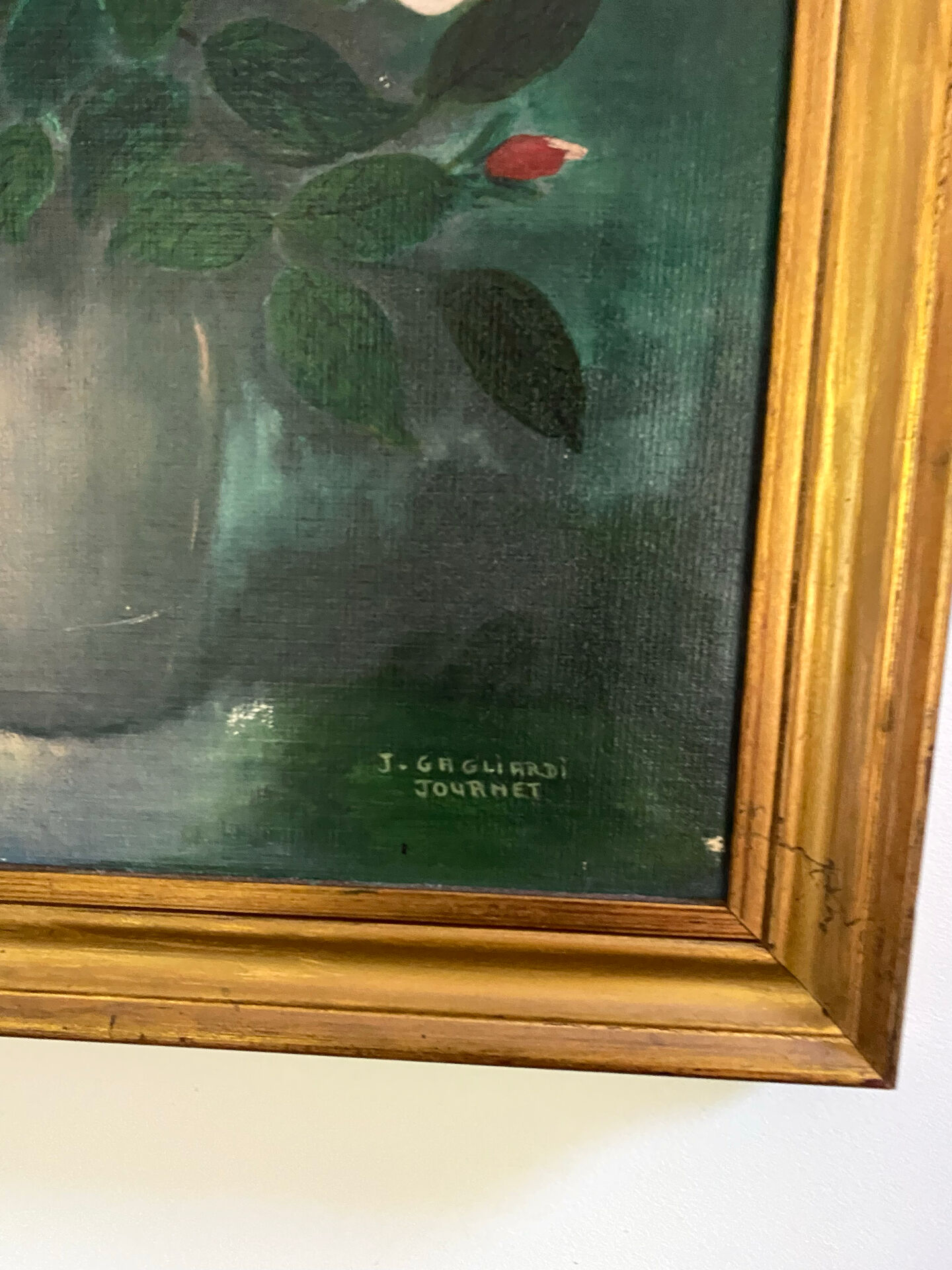 Old Painting "Still Life with Roses" – 1950
