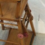 Chaise haute en bois