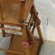 Chaise haute en bois