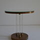 Art deco pedestal wood, glass and brass