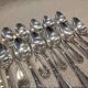 12 silver-plated metal teaspoons, Ercuis silversmith, Louis XV 29