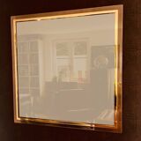 Postmodern Square Bronze Mirror from Belgo Chrom, Belgium, 1980s