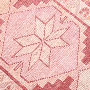 3x13 Rug For Kitchen Red Beige Oushak Vintage Runner Rug, 83x386Cm