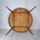 Italian round table with tapered brass leg ends, 1950s