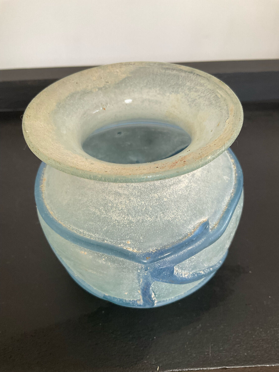 Old vase "Scovo" in Murano glass paste