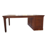 Double-sided walnut counter desk 1900