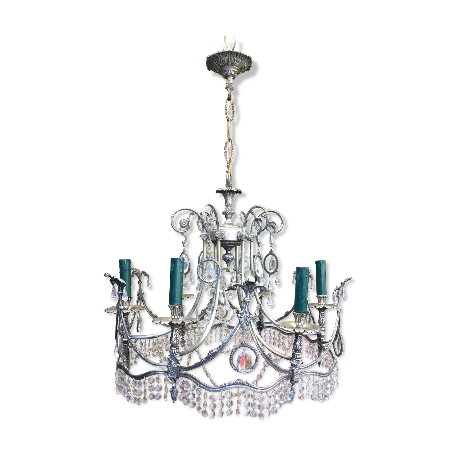 Nickel bronze chandelier