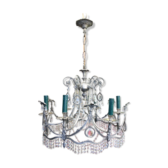 Nickel bronze chandelier