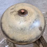 Lampe de table art déco vintage – cuivre, laiton et bakélite – abat-jour champignon – années 1920