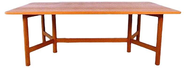 Large Scandinavian modern teak coffee table from Rasmus Solberg, 1960s