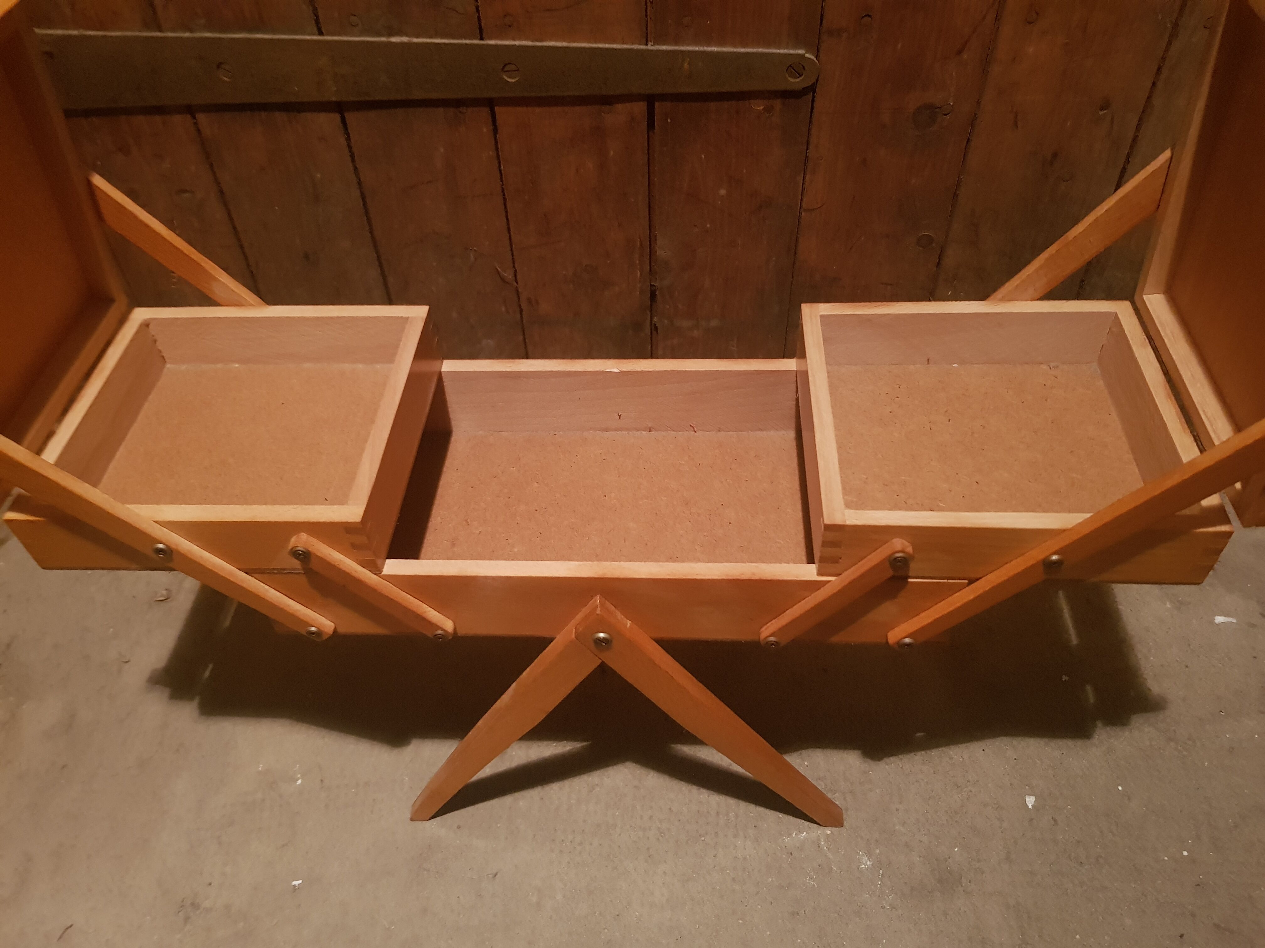 Vintage wooden seamstress