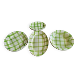 Plats de service Moulin des Loups Orchies modèle "Nappe" Vert  (lot de 9)
