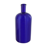 Flacon de pharmacie en verre bleu