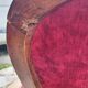 Chaises Louis XX, noyer & velours rouge