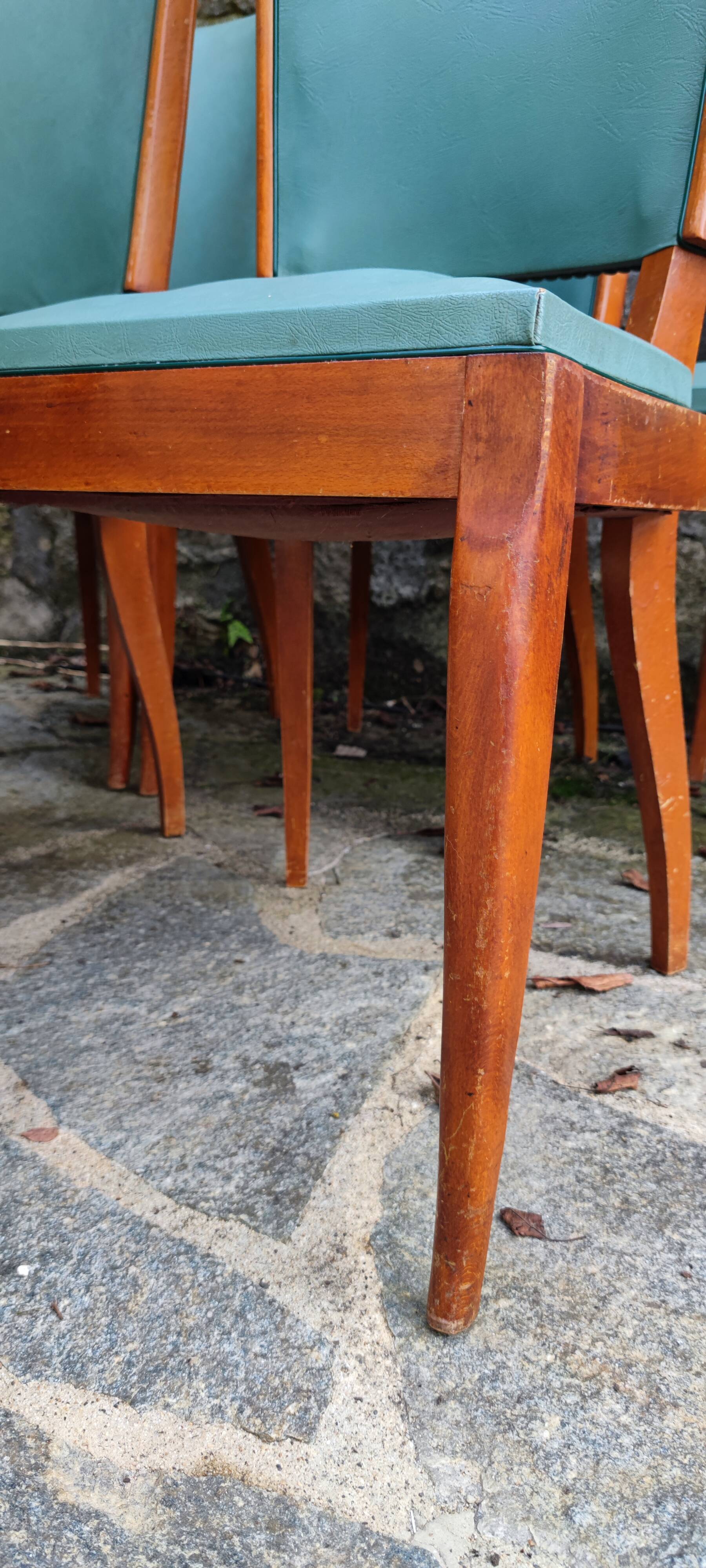 6 art deco chairs 1940