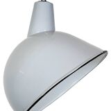 Industrial Grey Enamel Factory Pendant Lamp, 1960s