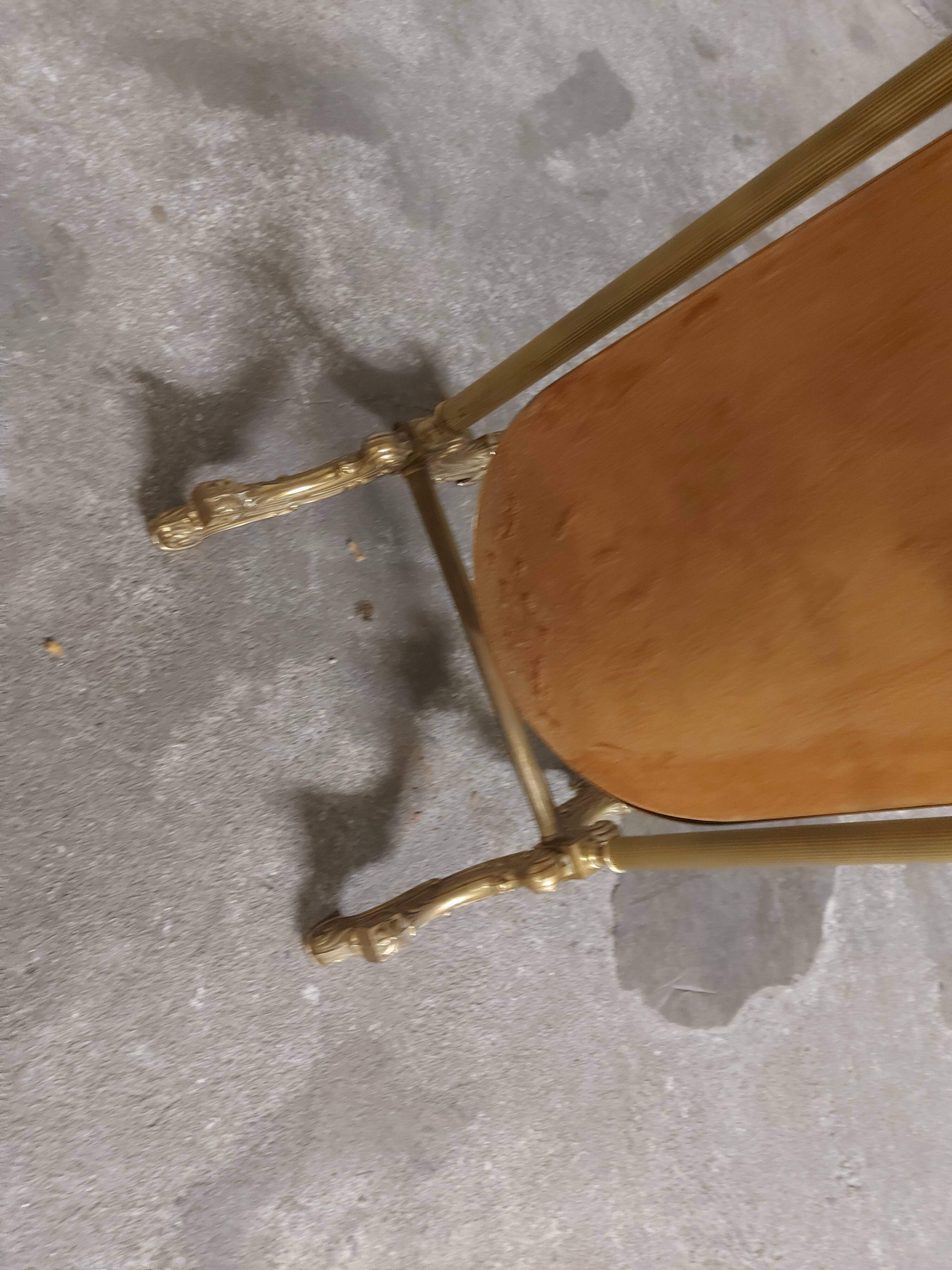 Psyche mirror in vintage gilded bronze