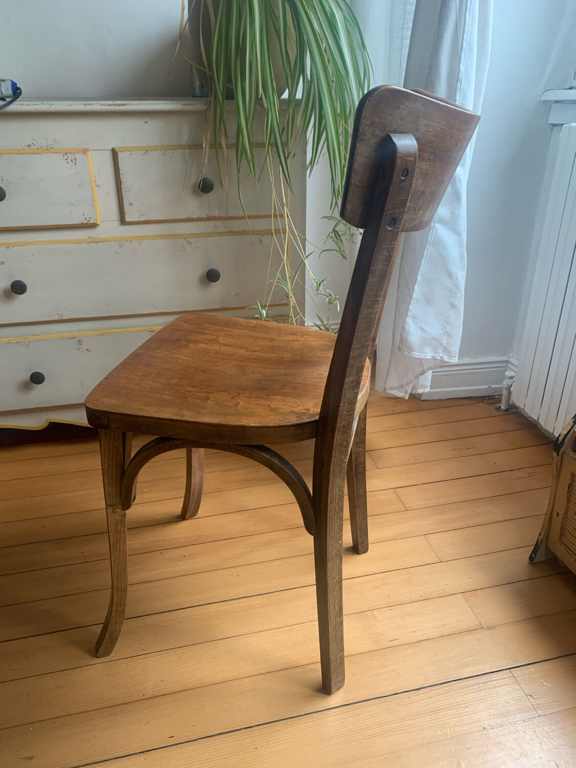 Set of 4 "Bandeau" bistro chairs in bent beech, Thonet style – 1