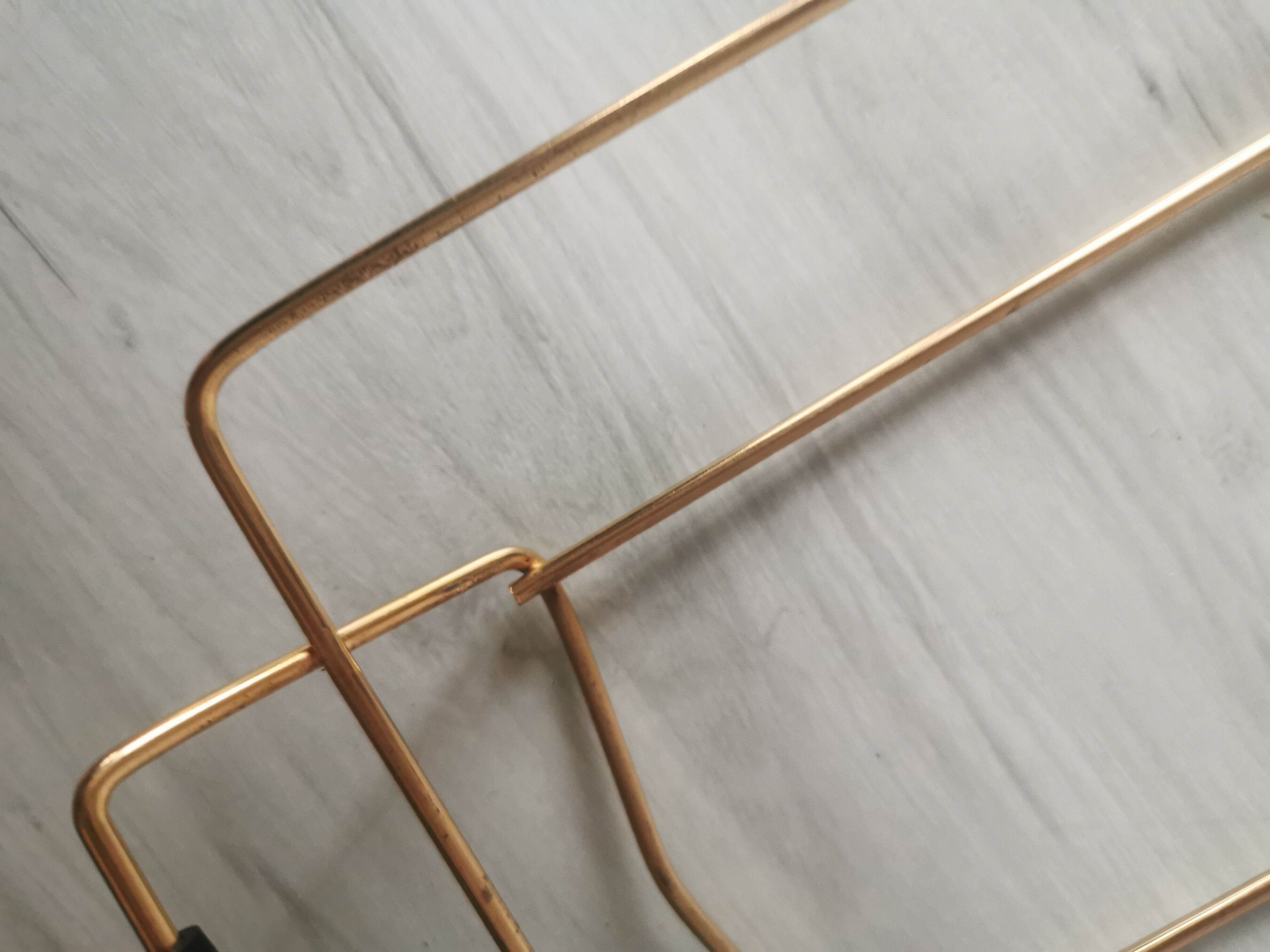 Tray with glass and gold metal compartments