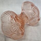 1970 pink glass salt cellars