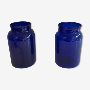 Paire de vases bleu cobalt