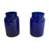 Pair of cobalt blue vases