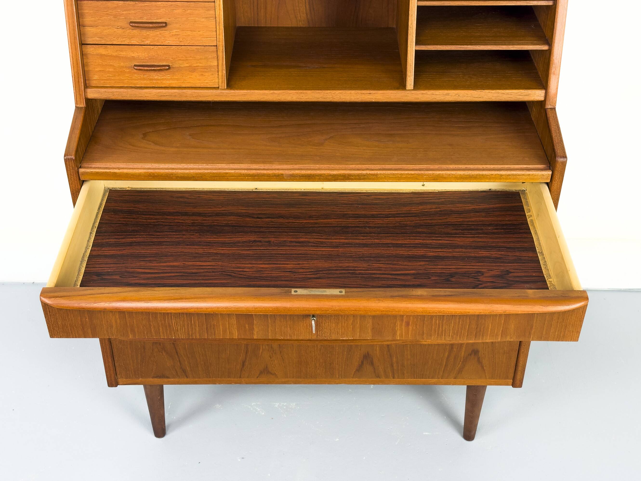 Secrétaire en teck de Chr. Møller, années 1960