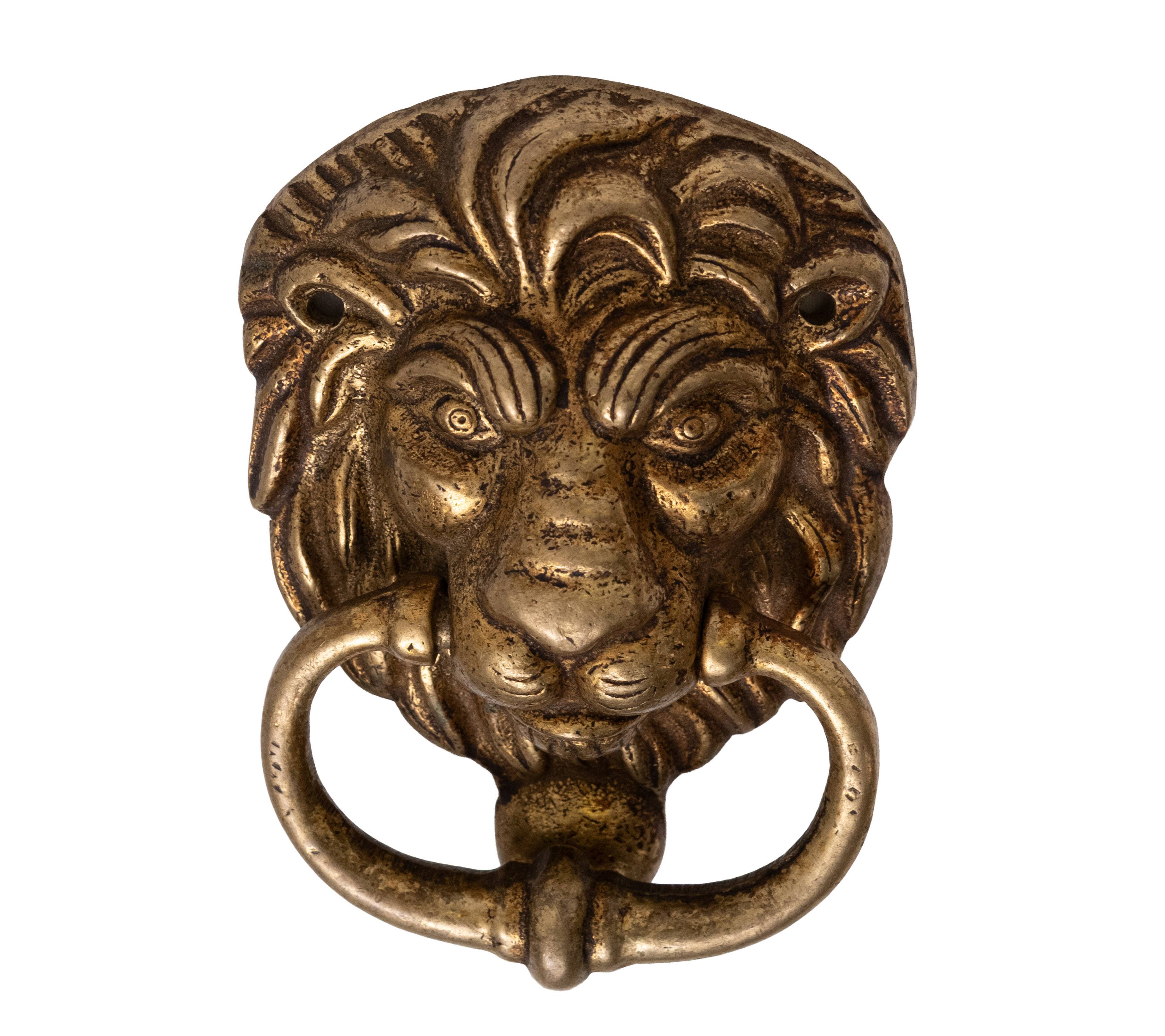 Dutch Bronze Lions Head Door Knocker
