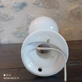 White ceramic hand and opaline globe 70s