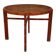 Vintage Art Deco round side table with cane top and walnut wooden frame, 1930s