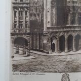 Painting lithograph engraving etching Brussels Town Hall