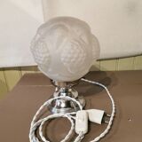 Lampe art déco aux hortensias