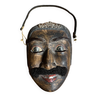 Masque De Théâtre Nô - Cabinet De Curiosité - Japon - Période Meiji (1868-1912)  Sublime masque No