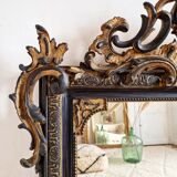 Old mirror Napoleon III black and gold