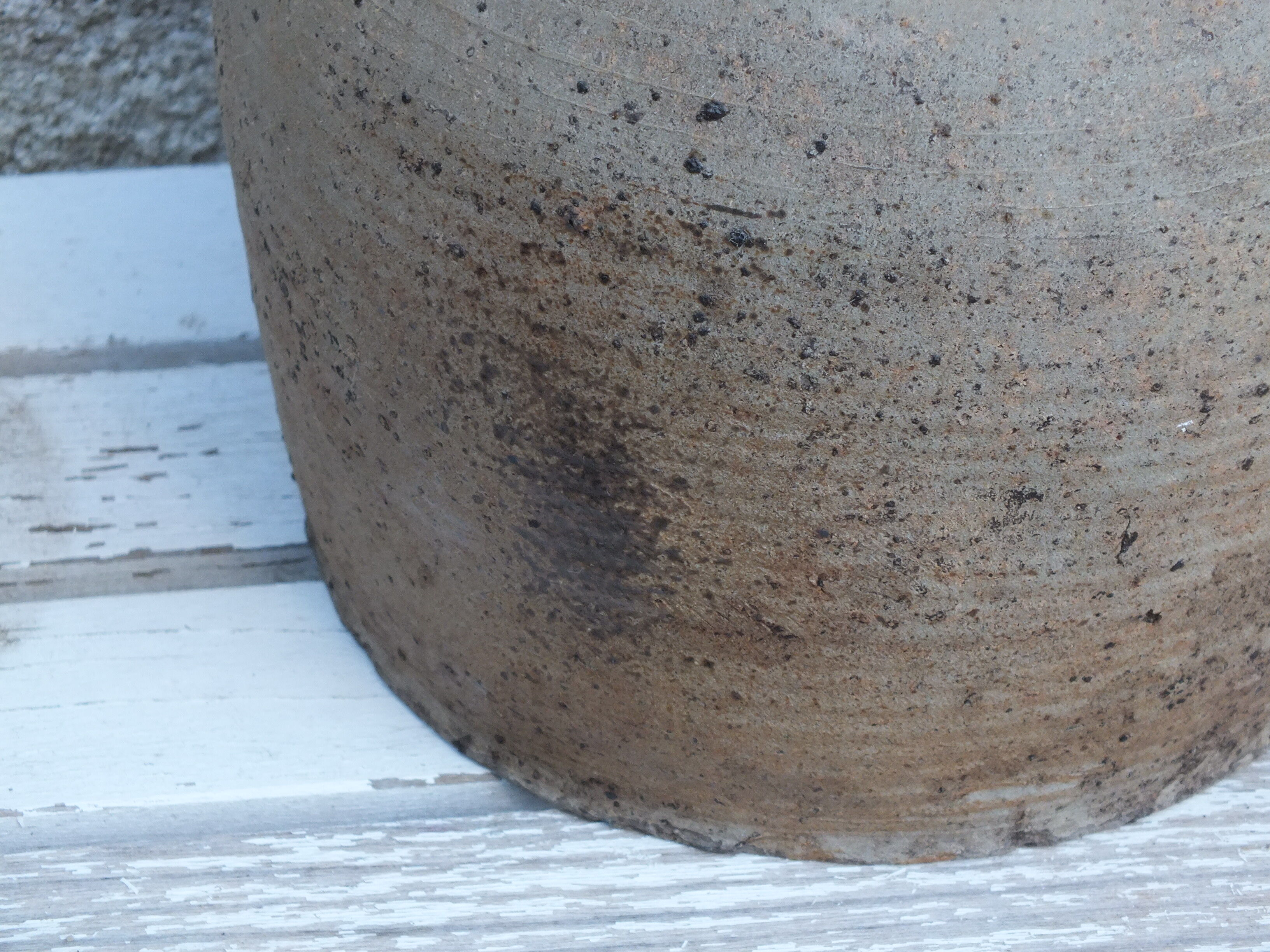 Glazed clay oil jar - ancient pottery