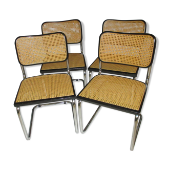 Set of 4 chairs Cesca B32 by Marcel Breuer 1980