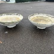 Pair of planter bowls Willy Guhl 1960 Fibrocement