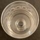 6 glasses on foot in engraved and blown crystal, height 12.5 cm