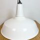 Industrial White Enamel Factory Pendant Lamp from Benjamin USA, 1960s