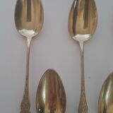 6 small solid silver teaspoons Minerva