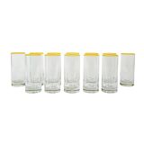 Set of highball glasses, Italian design, 1970s, manufactured in Italy