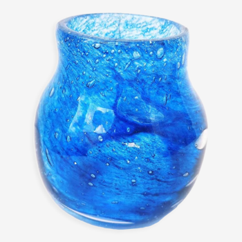 Vintage Biot glass-blown glass vase
