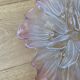 Glass presentation dish with floral pattern