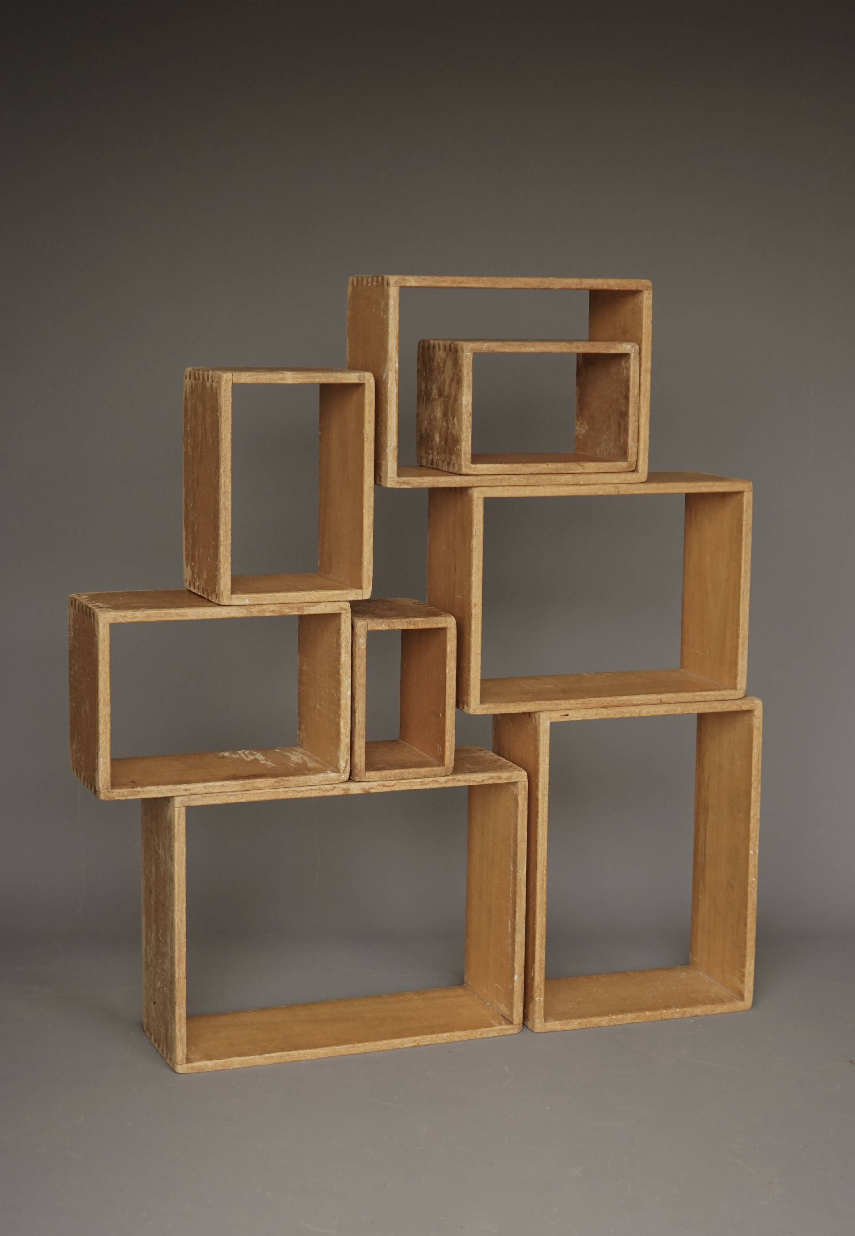 Blocs d'étagères modulaires, ensemble de 8, années 1950