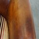 Fauteuil club vintage couleur cognac en cuir de mouton