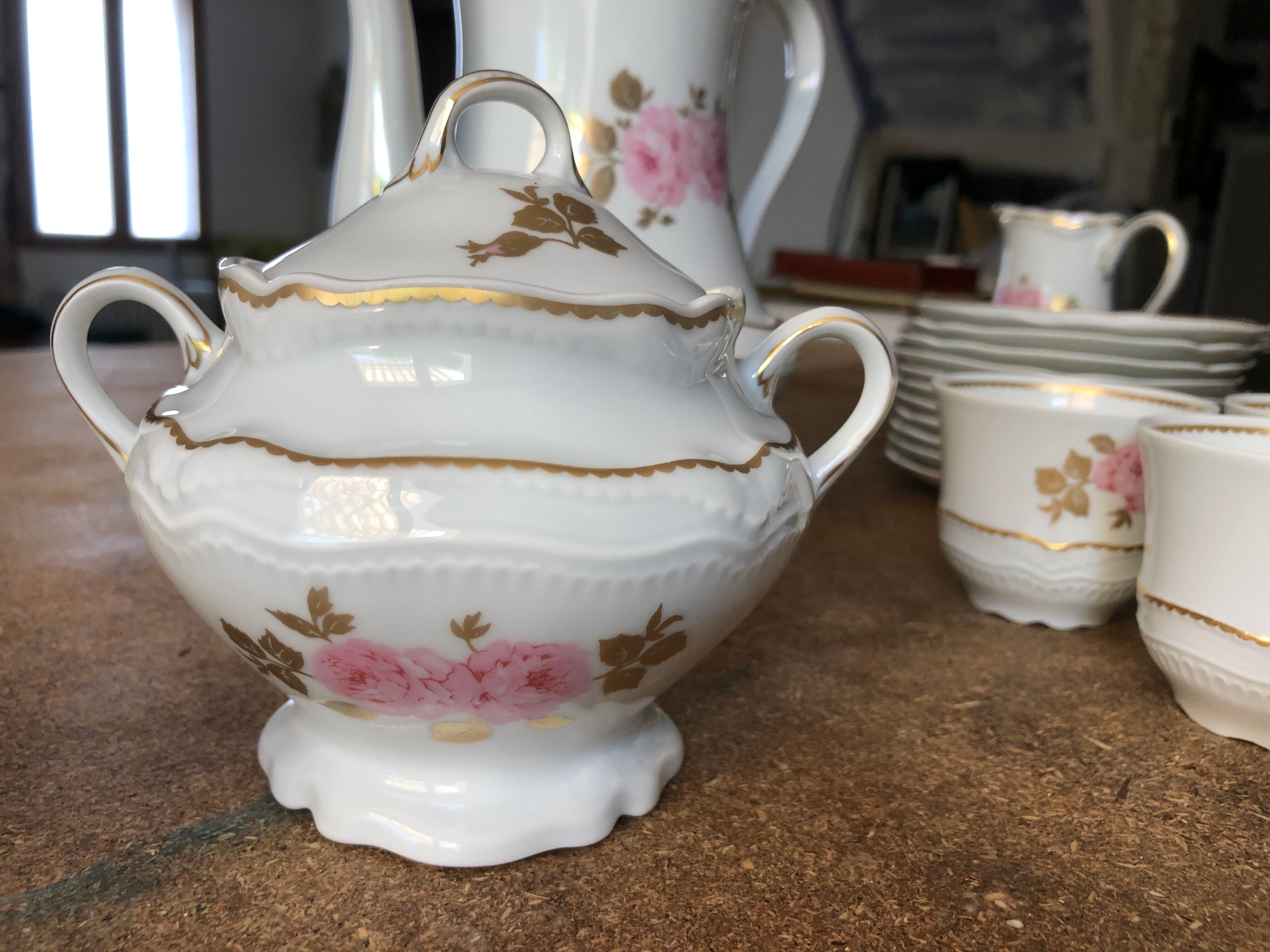 Limoges porcelain coffee service by Bernardaud