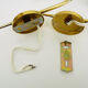 Pair of brass glass tulip wall appliques 60s